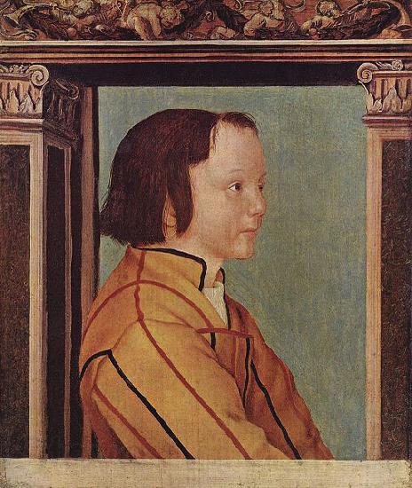 Ambrosius Holbein Young Boy with Brown Hair Norge oil painting art